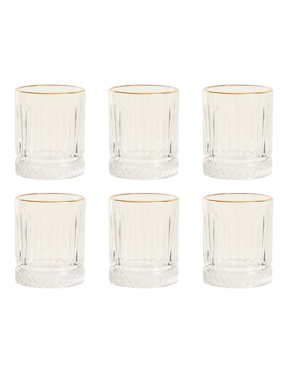 Set de vasos dof Elysa de vidrio con 6 piezas Set de vasos dof Elysa de vidrio con 6 piezas