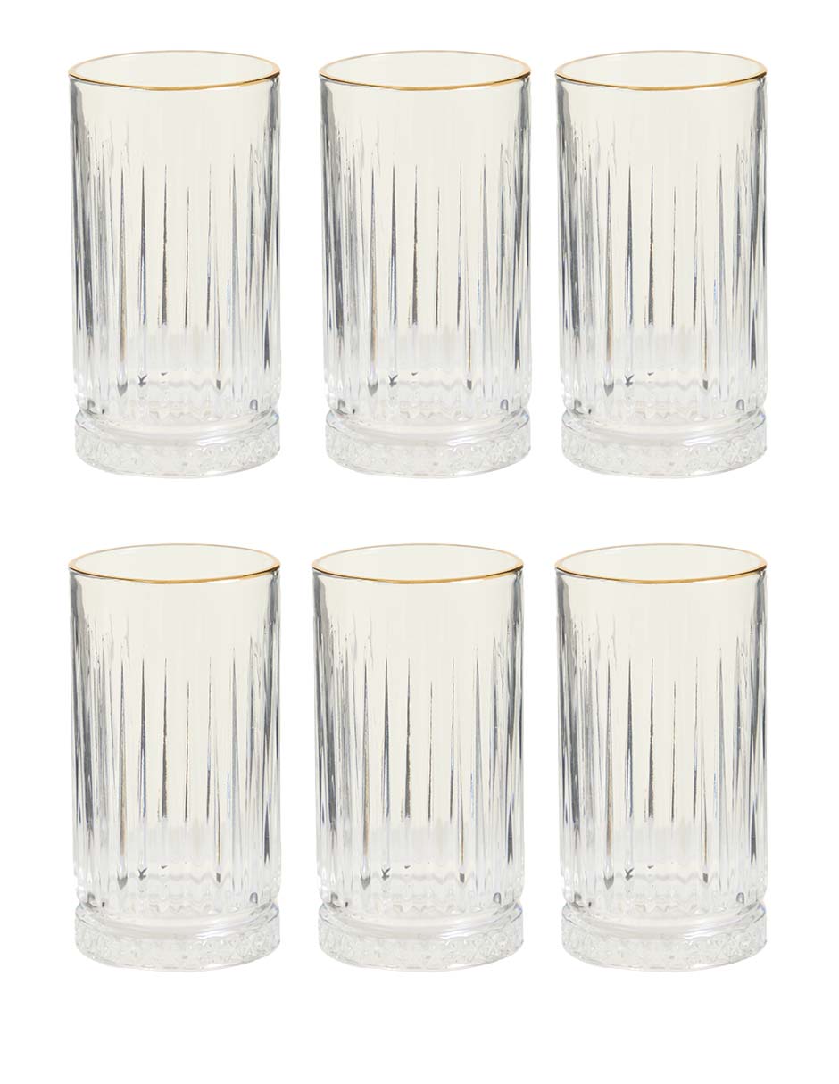 Set de vasos dof Elysa de vidrio con 6 piezas Set de vasos dof Elysa de vidrio con 6 piezas