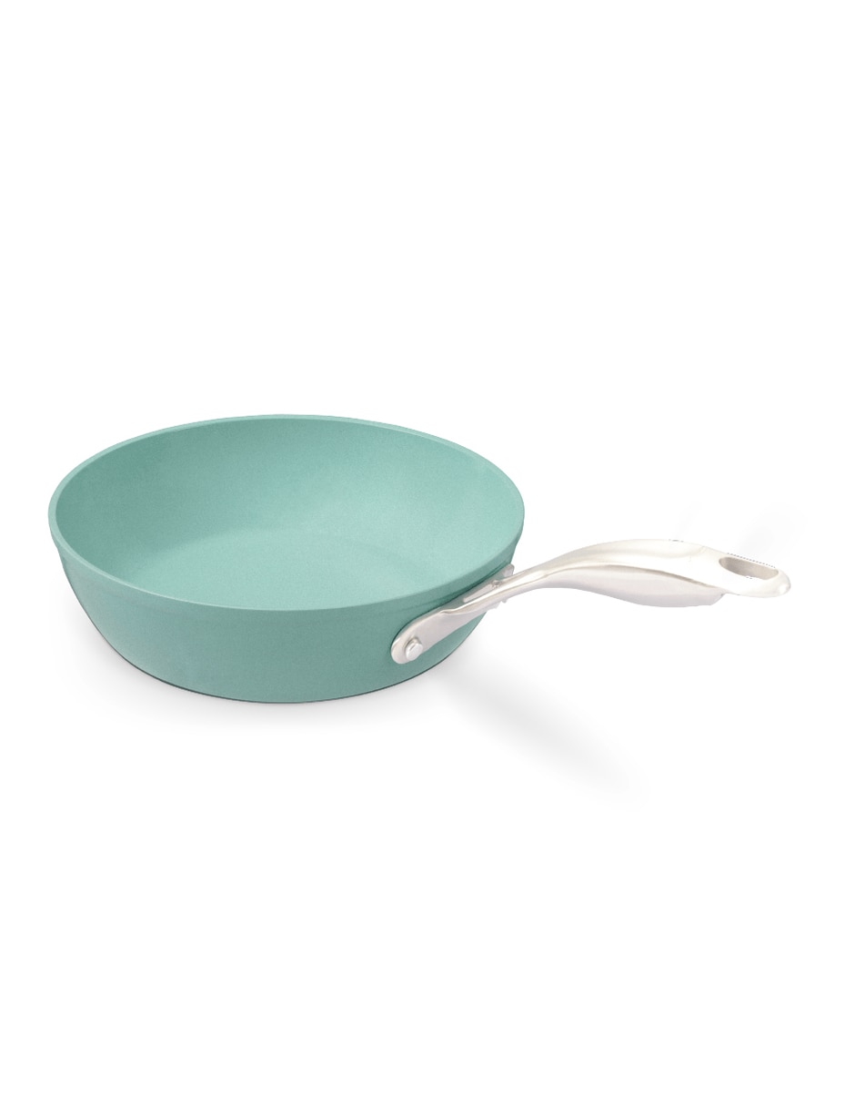 Batería de cocina de acero inoxidable antiadherente cerámica 10 piezas 4