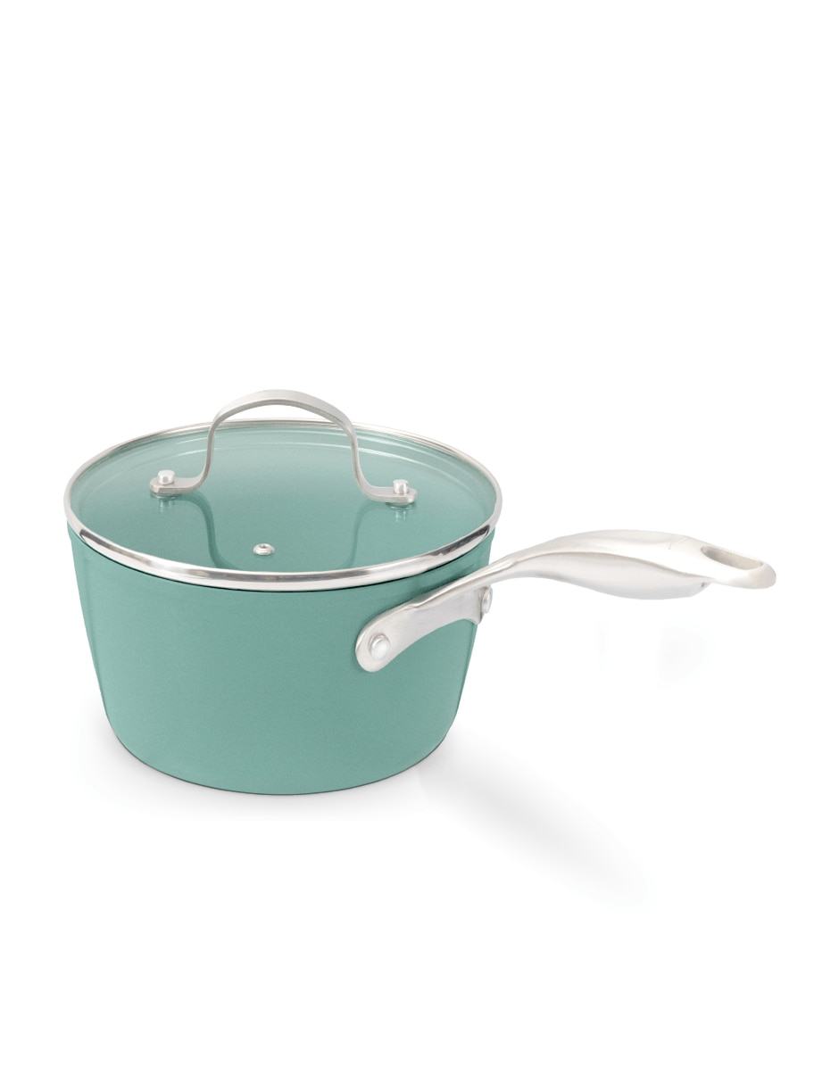 Batería de cocina de acero inoxidable antiadherente cerámica 10 piezas 6
